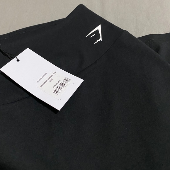 Gymshark Cropped Training Leggings, Black, Large - Picture 4 of 6